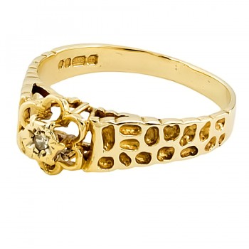 9ct gold Diamond Ring size R